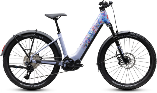 CUBE Reaction Hybrid SLX 800 FE Easy Entry E-Mountainbike Hardtail 2027 in artline, Seitenansicht