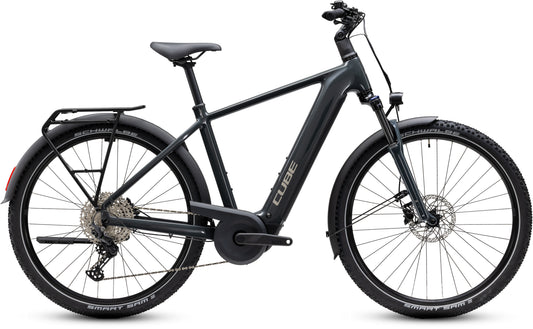 CUBE Nuride Hybrid Performance 720 E-Trekkingrad 2027 in shadowgrey und grey, Seitenansicht