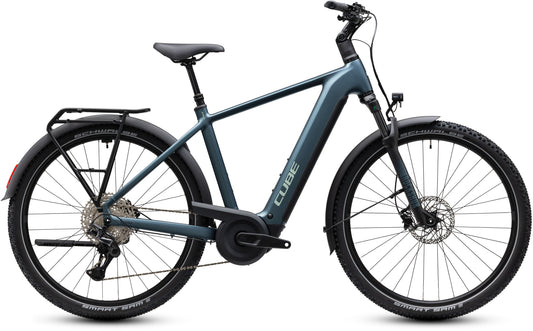 CUBE Nuride Hybrid Pro 800 E-Trekkingrad 2027 in deepteal und blue, Seitenansicht