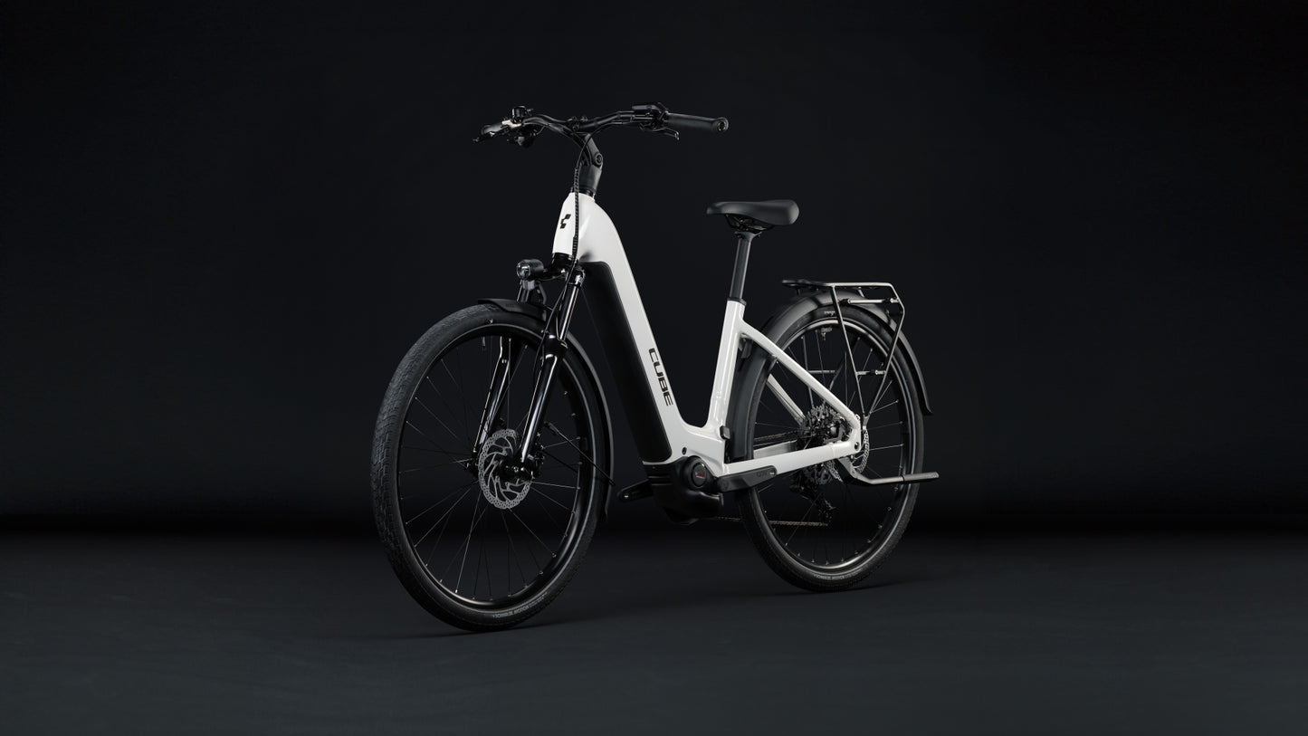 Cube Touring Hybrid ONE 600 metallicwhite´n´chrome Easy Entry 2027