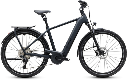 CUBE Kathmandu Hybrid Pro 800 E-Trekkingrad 2027 in coal und black, Seitenansicht