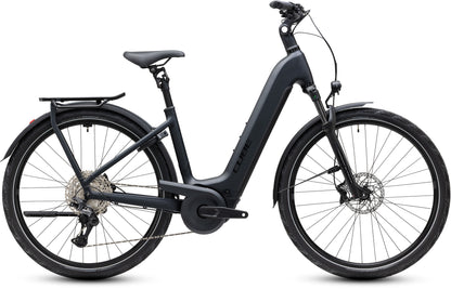 CUBE Kathmandu Hybrid Pro 800 Easy Entry E-Trekkingrad 2027 in coal und black, Seitenansicht