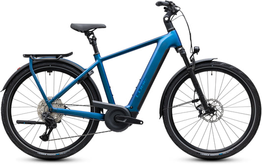 CUBE Kathmandu Hybrid SLX 800 E-Trekkingrad 2027 in nebula und prizm, Seitenansicht