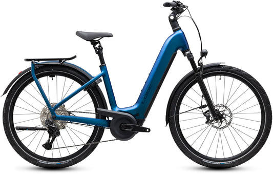 CUBE Kathmandu Hybrid SLX 800 Easy Entry E-Trekkingrad 2027 in nebula und prizm, Seitenansicht