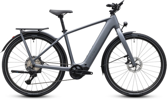CUBE Kathmandu Hybrid C:62 SLT 400x E-Trekkingrad 2027 in ashgrey und prizm, Seitenansicht