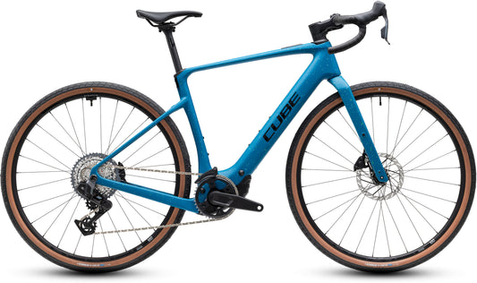 CUBE Nuroad Hybrid C:62 EXC 400x E-Gravelbike 2027 in tropicalteal und black, Seitenansicht