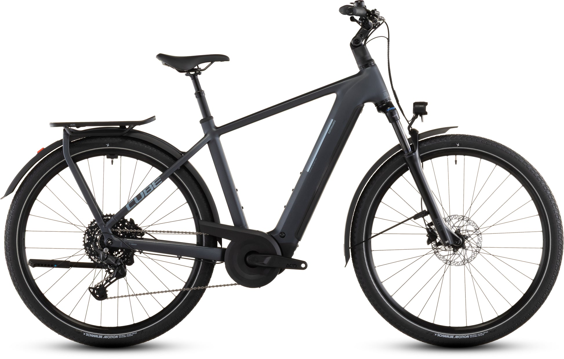 Produktbild: Cube Kathmandu Hybrid ONE 800 metallicgrey´n´grey, Seitenansicht (weißer Hintergrund)