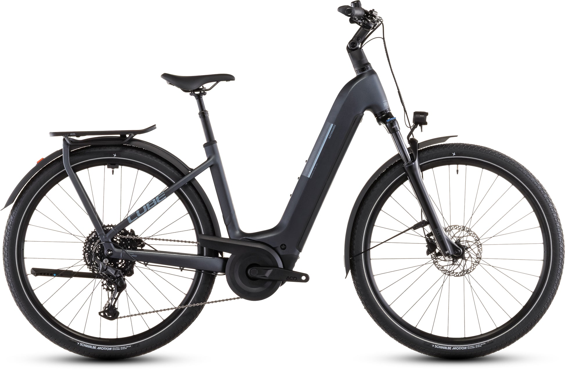 Produktbild: Cube Kathmandu Hybrid ONE 800 metallicgrey´n´grey, Seitenansicht (weißer Hintergrund)