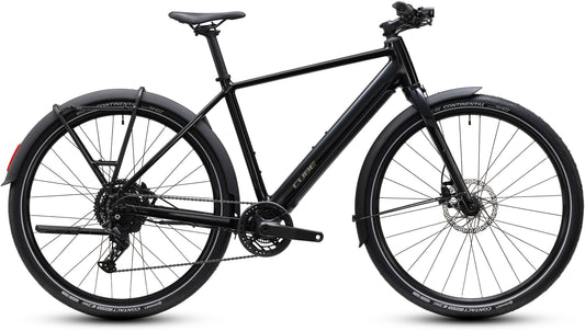 CUBE Editor Hybrid ONE 360 FE E-Cityrad 2027 in black und irongrey, Seitenansicht
