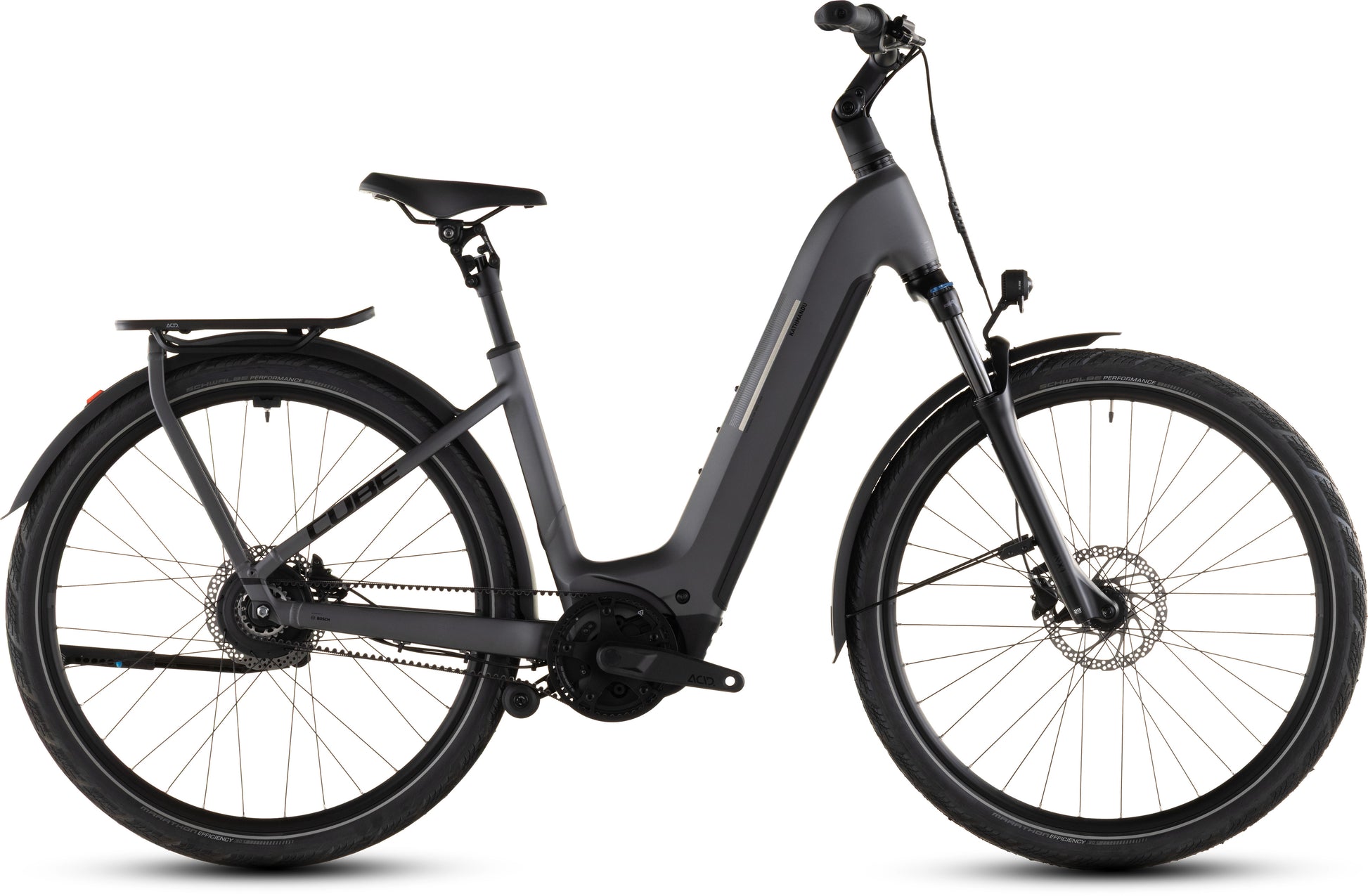 Produktbild: Cube Kathmandu Hybrid Comfort Pro 800 slabgrey´n´black, Seitenansicht (weißer Hintergrund)