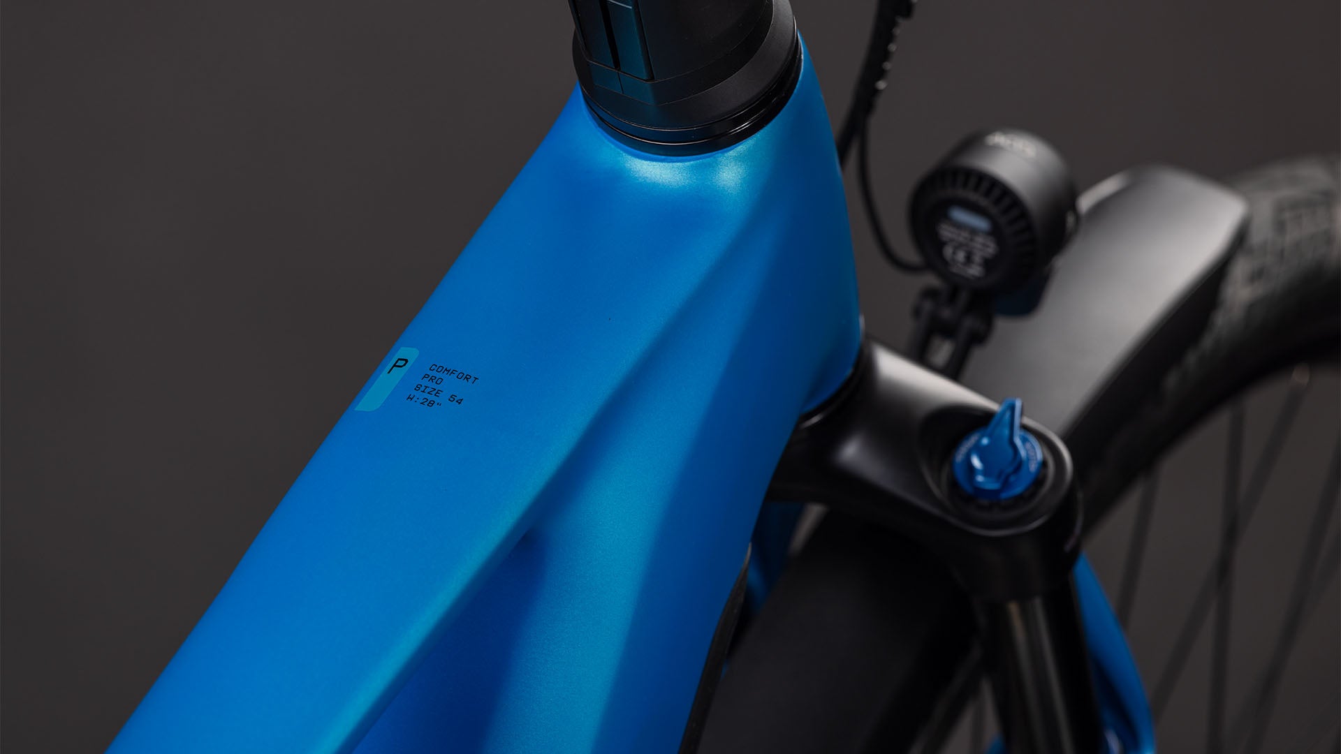 Produktbild: Cube Kathmandu Hybrid Comfort Pro 800 azure´n´black, Detailaufnahme 01