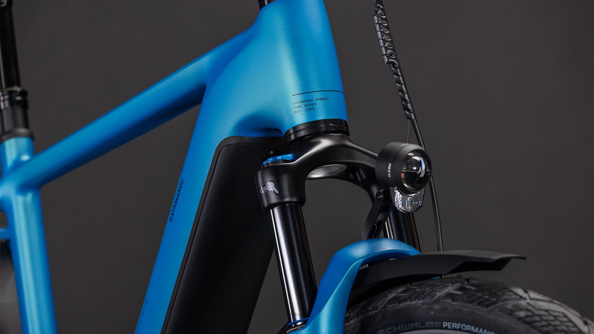 Produktbild: Cube Kathmandu Hybrid Comfort Pro 800 azure´n´black, Detailaufnahme 05