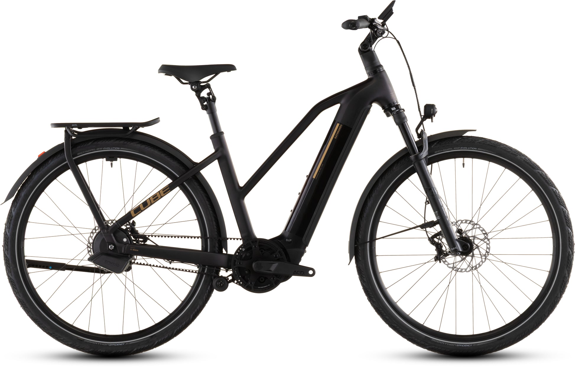 Produktbild: Cube Kathmandu Hybrid Comfort SLX 800 solareclipse´n´gold, Seitenansicht (weißer Hintergrund)