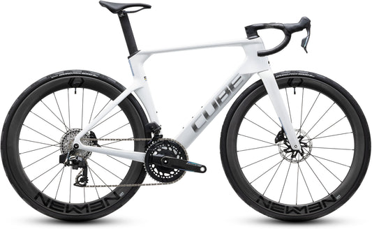CUBE Litening Aero C:68X Pro Rennrad 2027 in chalky und black, Seitenansicht