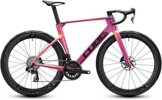 CUBE Litening Aero C:68X Pro Rennrad 2027 in beamfibre und black, Seitenansicht