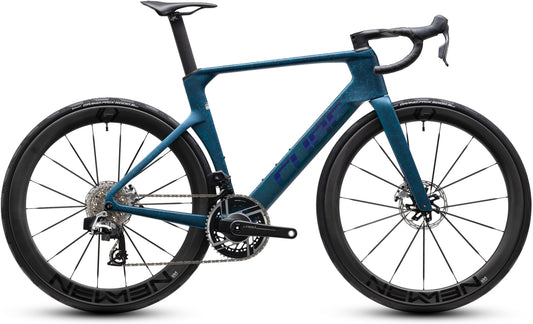 CUBE Litening Aero C:68X SLX Rennrad 2027 in oceanfibre und prizm, Seitenansicht