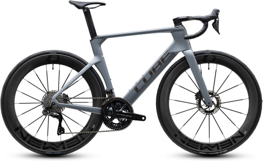 CUBE Litening Aero C:68X SLT Rennrad 2027 in slategrey und prizm, Seitenansicht
