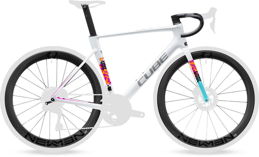 CUBE Litening Air C:68X Frameset Rahmenset 2027 in graphic und white, Seitenansicht