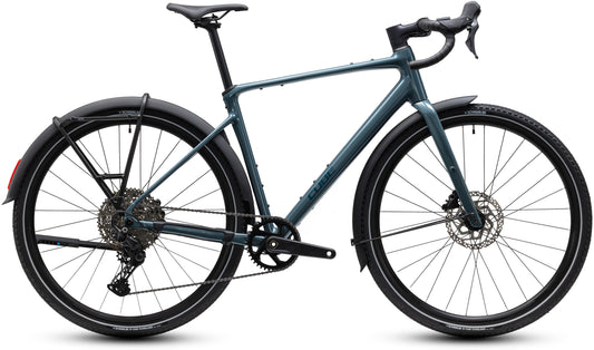 CUBE Nuroad Pro FE Gravelbike 2027 in taiga und blue, Seitenansicht
