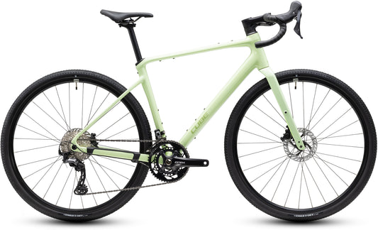 CUBE Nuroad Race Gravelbike 2027 in lindgreen und matcha, Seitenansicht