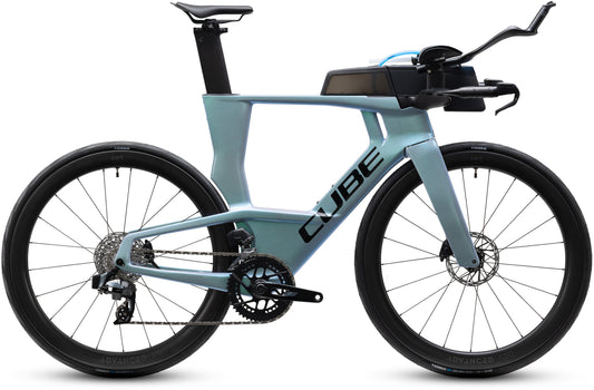 CUBE Aerium C:68X Pro Zeitfahrrad 2027 in greenfusion und black, Seitenansicht