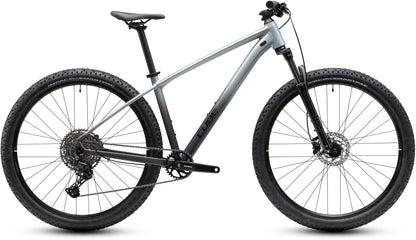 CUBE Aim Pro Mountainbike Hardtail 2027 in grey und black, Seitenansicht