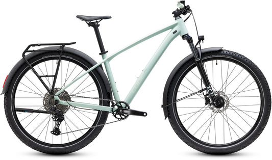 CUBE Aim Pro FE Mountainbike Hardtail 2027 in aloegreen und green, Seitenansicht
