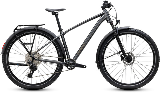 CUBE Aim SLX FE Mountainbike Hardtail 2027 in slateblack und chrome, Seitenansicht