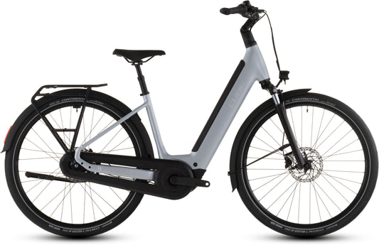 Produktbild: Cube Supreme Hybrid Comfort ONE 600 foggrey´n´reflex, Seitenansicht (weißer Hintergrund)