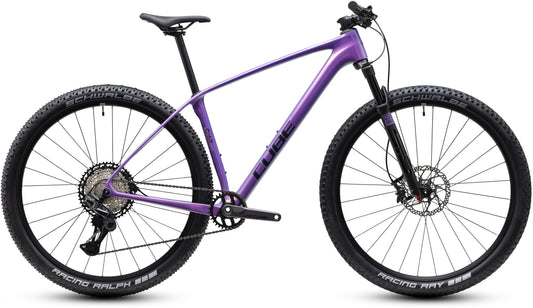 CUBE Reaction C:62 Pro Mountainbike Hardtail 2027 in cosmicpurple und black, Seitenansicht