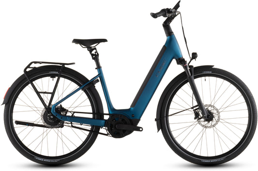Produktbild: Cube Supreme Hybrid Deluxe Pro 600 electricblue´n´chrome, Seitenansicht (weißer Hintergrund)