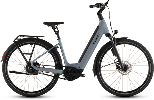 Produktbild: Cube Supreme Hybrid Deluxe SLX 600 seagrey´n´black, Seitenansicht (weißer Hintergrund)