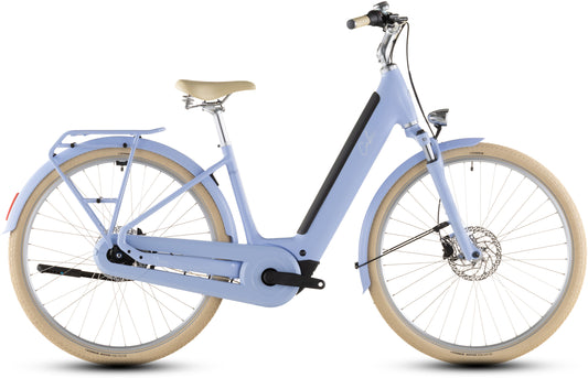 Produktbild: Cube Aruba Hybrid 600 blueblossom´n´creme, Seitenansicht (weißer Hintergrund)