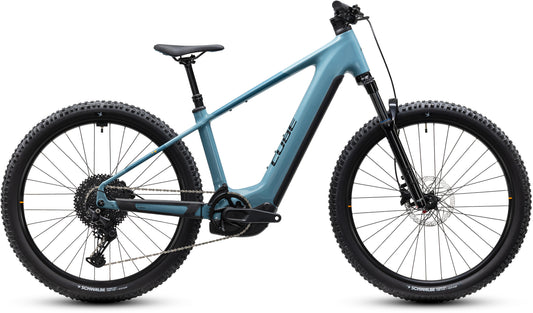 CUBE Reaction Hybrid Rookie 540 E-Kinderrad 2027 in surfblue und black, Seitenansicht