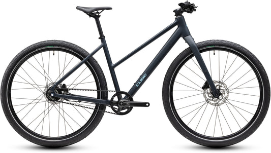 CUBE Editor Pro Trapeze Cityrad 2027 in night und chrome, Seitenansicht