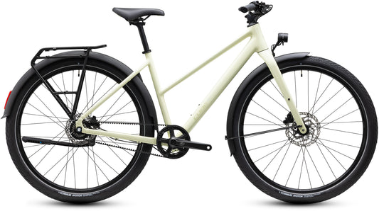 CUBE Editor Pro FE Trapeze Cityrad 2027 in mellowyellow und lilac, Seitenansicht