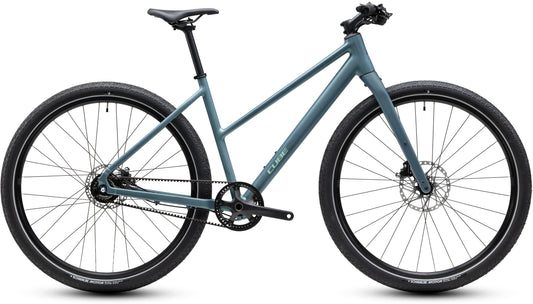 CUBE Editor SLX Trapeze Cityrad 2027 in greengranit und green, Seitenansicht