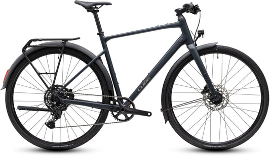 CUBE Nulane Pro FE Fitnessbike 2027 in night und chrome, Seitenansicht