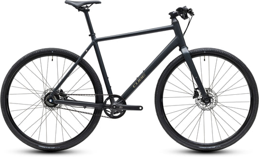 CUBE Nulane Deluxe EXC Fitnessbike 2027 in grey und chrome, Seitenansicht