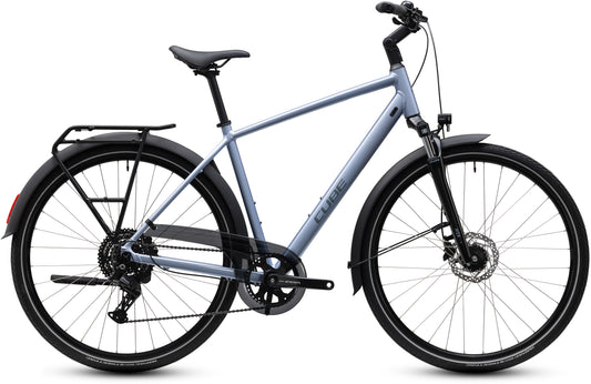 CUBE Touring ONE Trekkingrad 2027 in silverblue und reflex, Seitenansicht