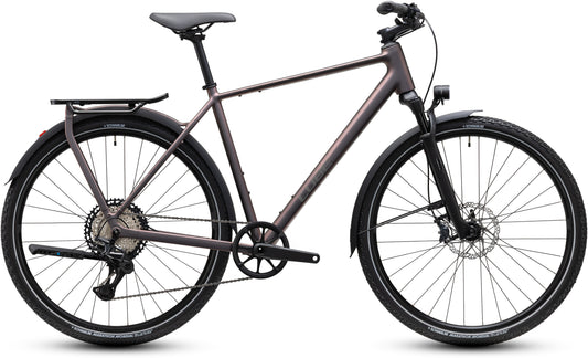 CUBE Kathmandu SLX Trekkingrad 2027 in mysticgraphite und reflex, Seitenansicht