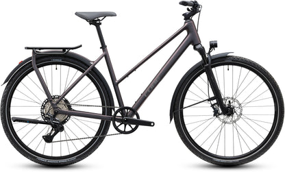 CUBE Kathmandu SLX Trapeze Trekkingrad 2027 in mysticgraphite und reflex, Seitenansicht