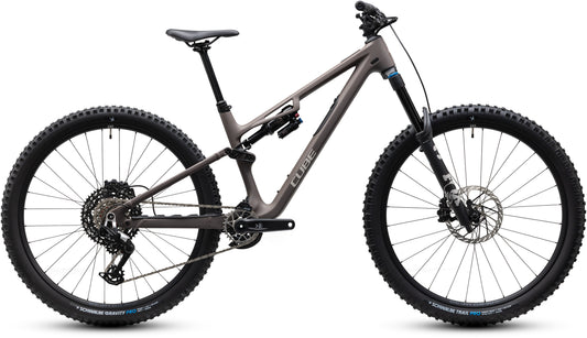 CUBE Stereo HPC TM Mountainbike Fully 2027 in cedar und grey, Seitenansicht