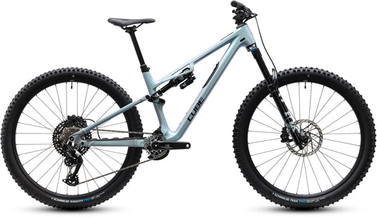 CUBE Stereo HPC TM Mountainbike Fully 2027 in greenfusion und black, Seitenansicht