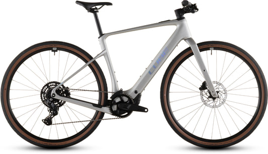 Produktbild: Cube Nulane Hybrid C:62 Race 400X sleekgrey´n´prism, Seitenansicht (weißer Hintergrund)