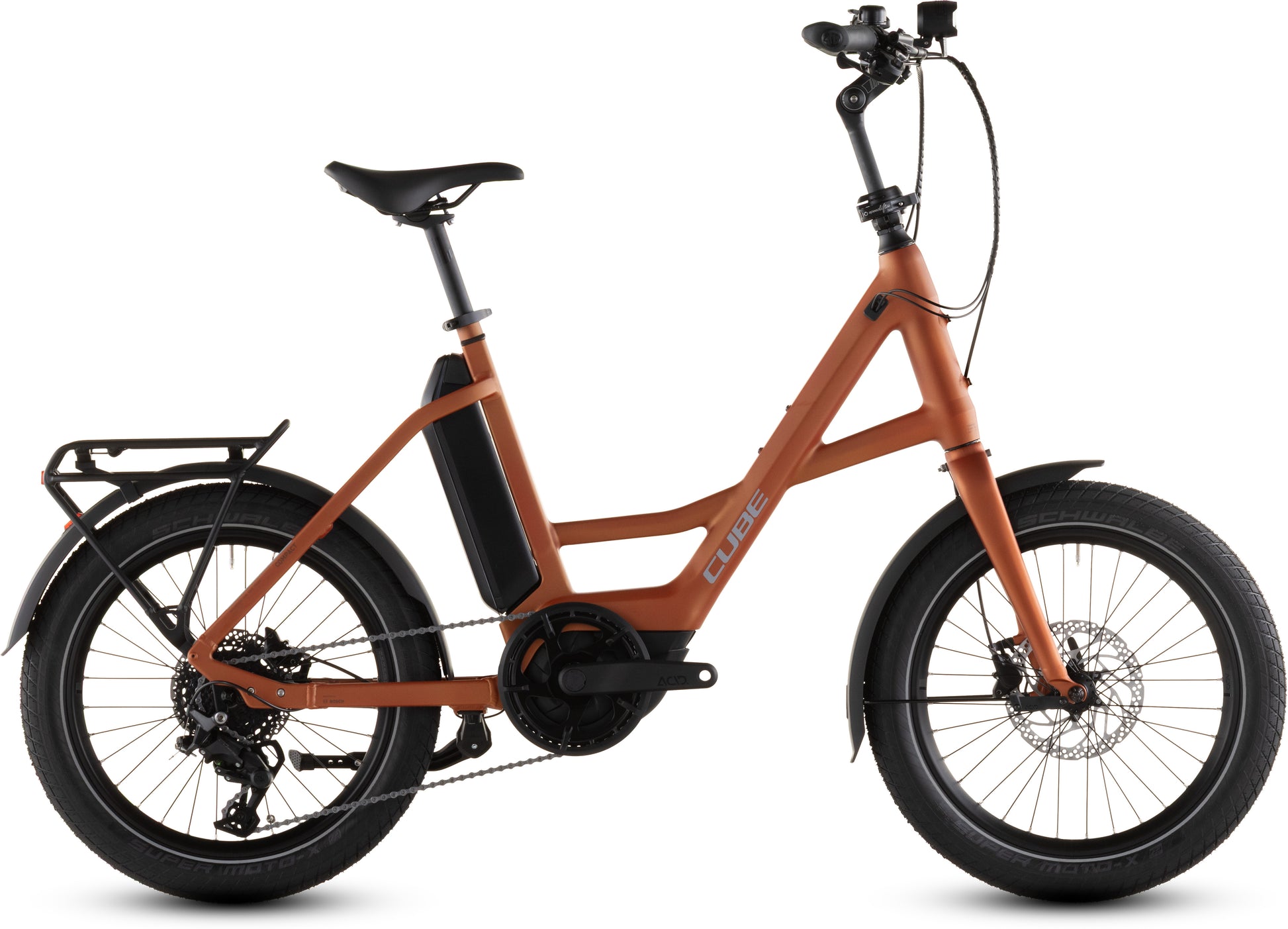 Produktbild: Cube Compact Hybrid 545 rustorange´n´reflex, Seitenansicht (weißer Hintergrund)