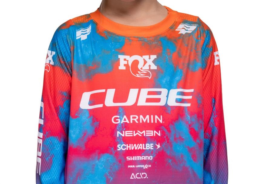CUBE MTB Trikot ROOKIE X Actionteam langarm blue´n´pink´n´orange
