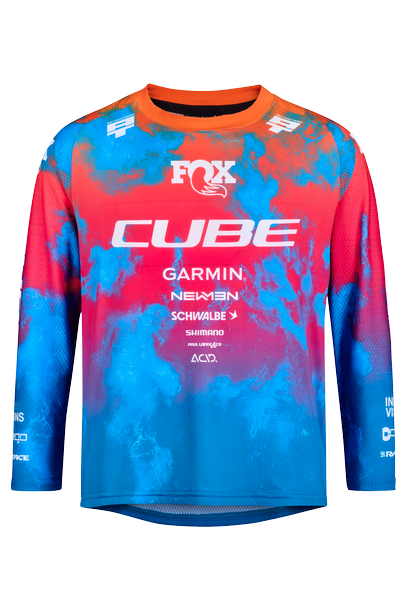 CUBE MTB Trikot ROOKIE X Actionteam langarm blue´n´pink´n´orange