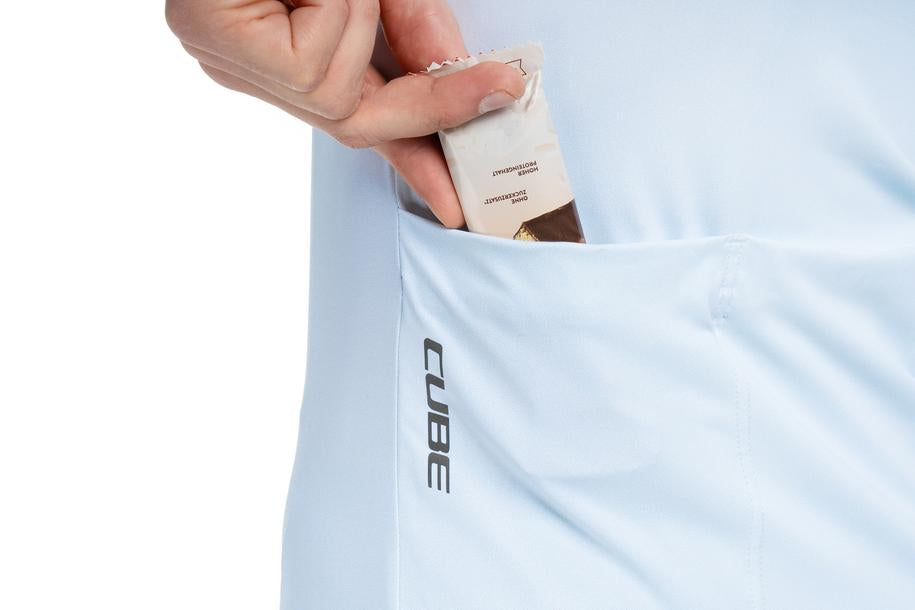 CUBE ROAD/XC Trikot TEAMLINE kurzarm light blue