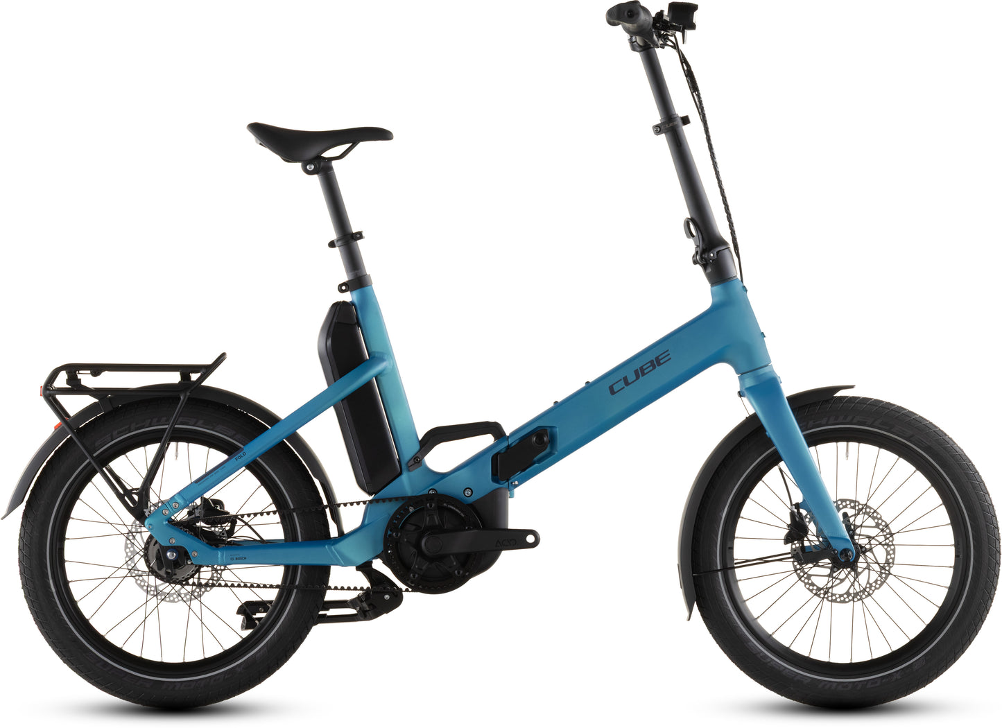 Produktbild: Cube Fold Hybrid Comfort 545 azure´n´reflex, Seitenansicht (weißer Hintergrund)